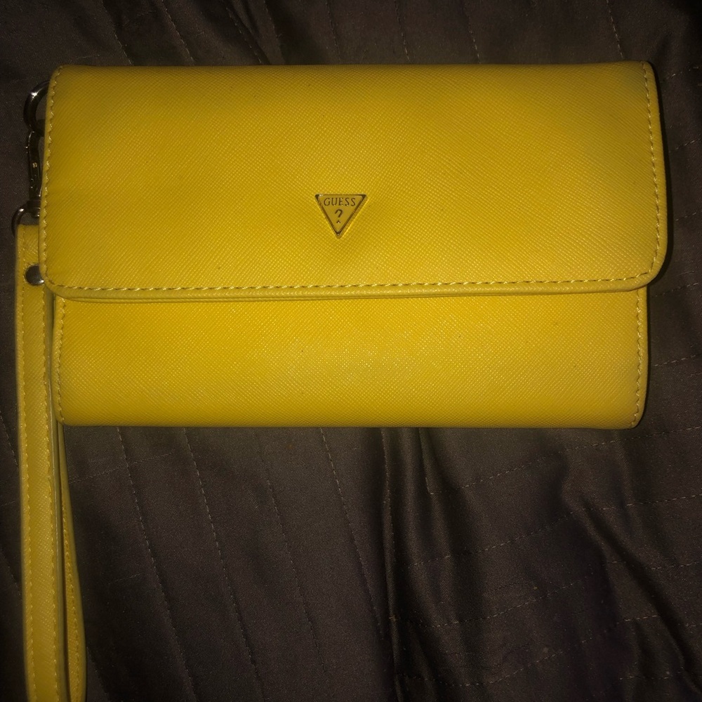 GUESS Yellow Women's Wristlet